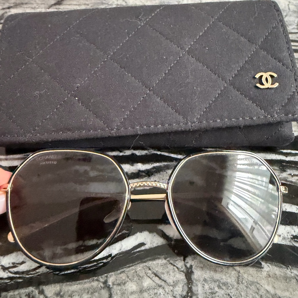 Chanel Silver Frame Sunglasses - image 4